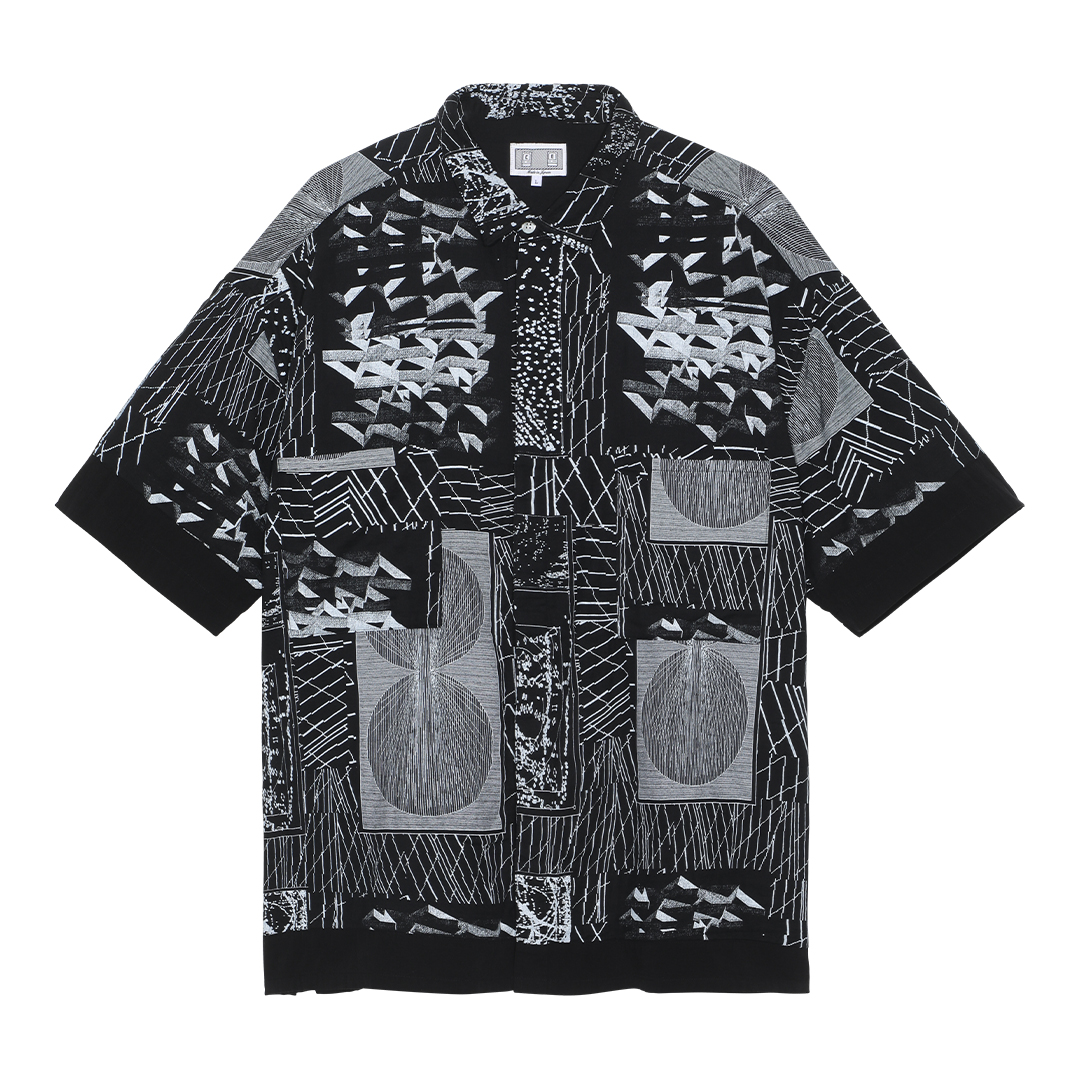 カラーBLACKFK PTTN SHORT SLEEVE SHIRT - Black 12201円