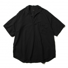 COMOLI / コモリ | ベタシャン スキッパー半袖シャツ - Black | 通販