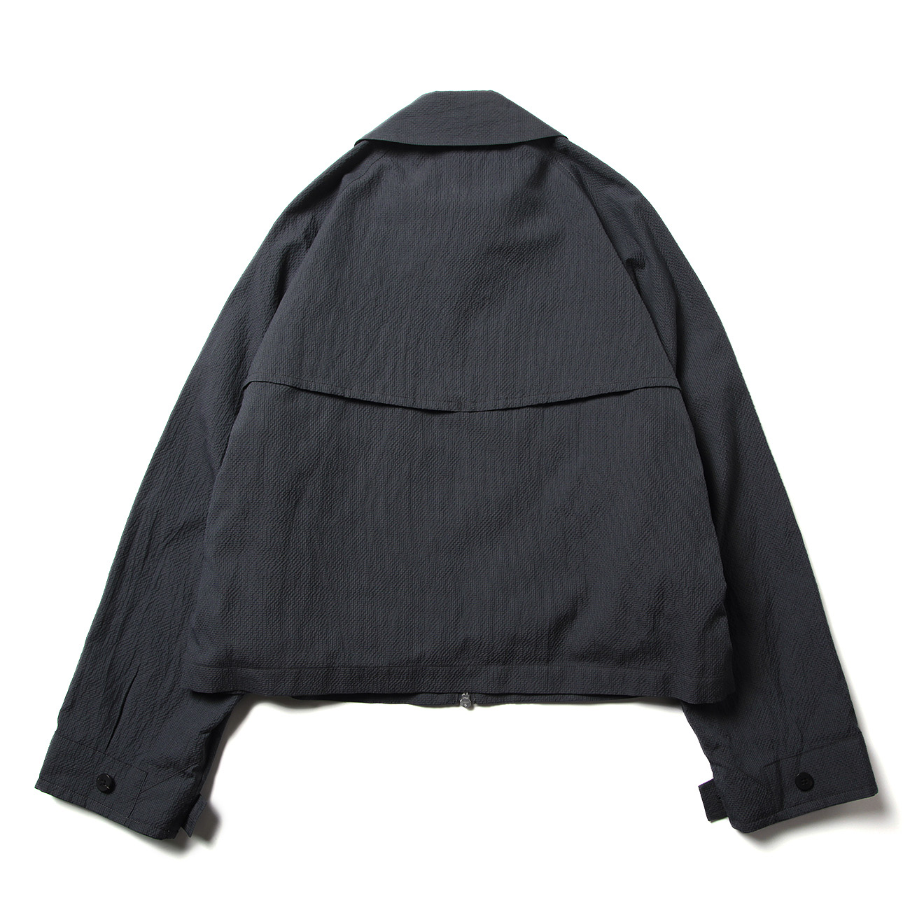 URU / ウル | COTTON SILK RAMIE / ZIP UP BLOUSON - Charcoal | 通販