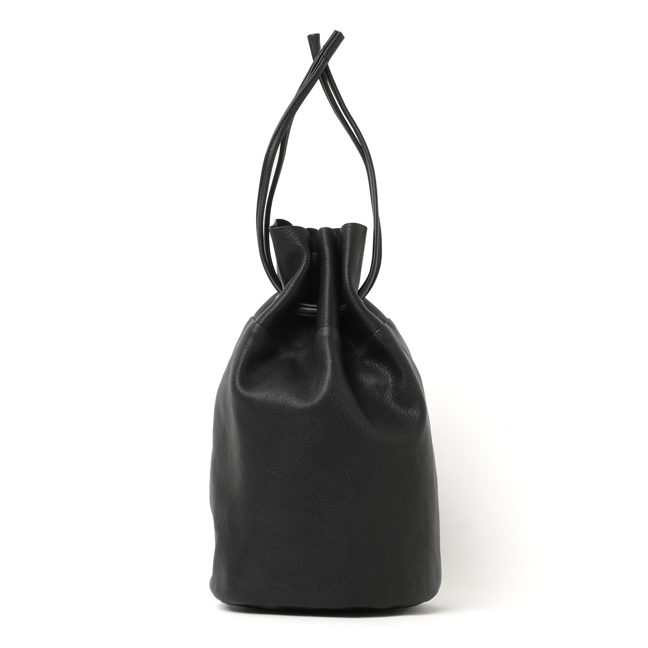 MOTO BAG70 ゴートレザー巾着ポーチ(BROWN)-Natoriya