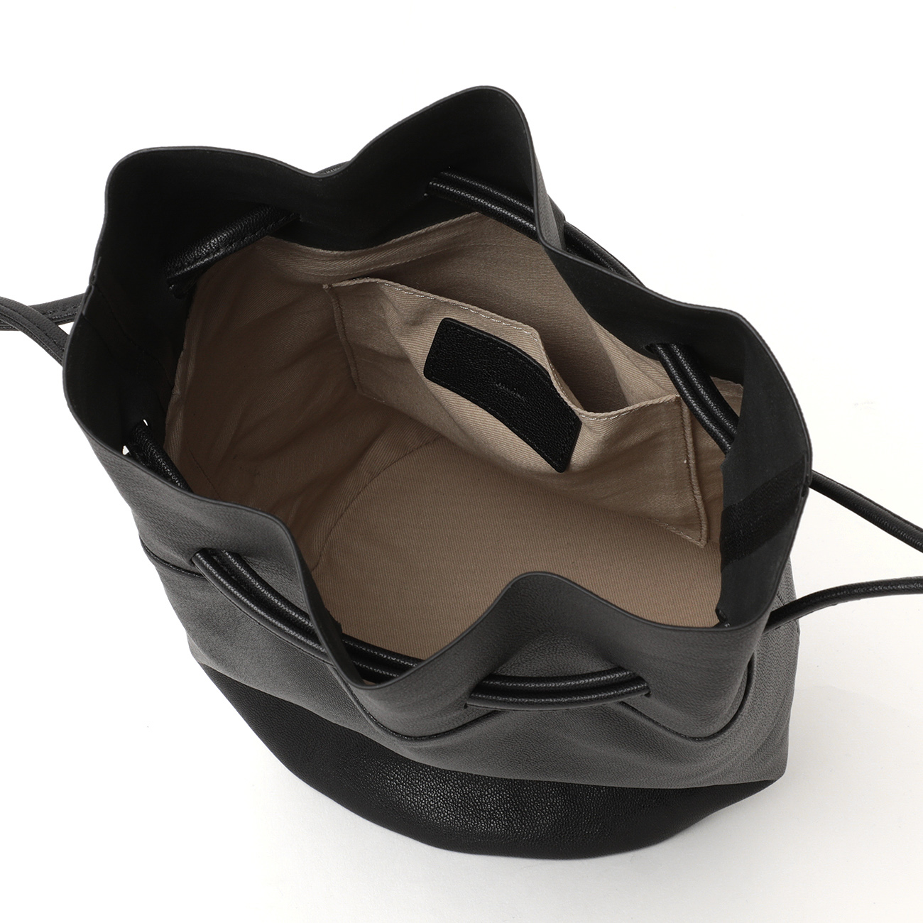 MOTO ゴートレザー巾着ポーチ　BLACK モト MOTO GOAT LEATHER POUCH ゴートレザー巾着ポーチ 巾着