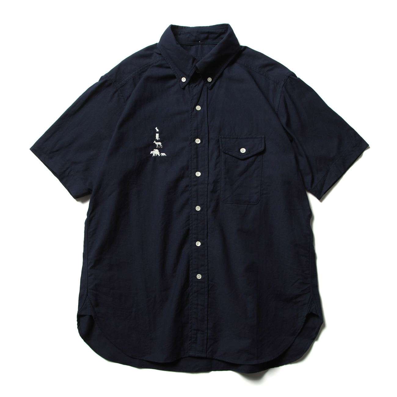 Moutain Researchネイビー BDシャツ 動物刺繍2014 Moutain Researchネイビー BDシャツ 動物刺繍2014 - メルカリ