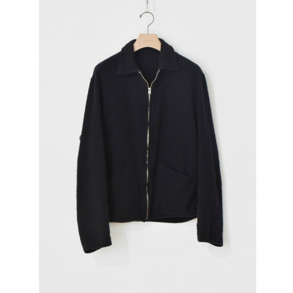 COMOLI / コモリ | 縮絨ウール ジップショートジャケット - Navy