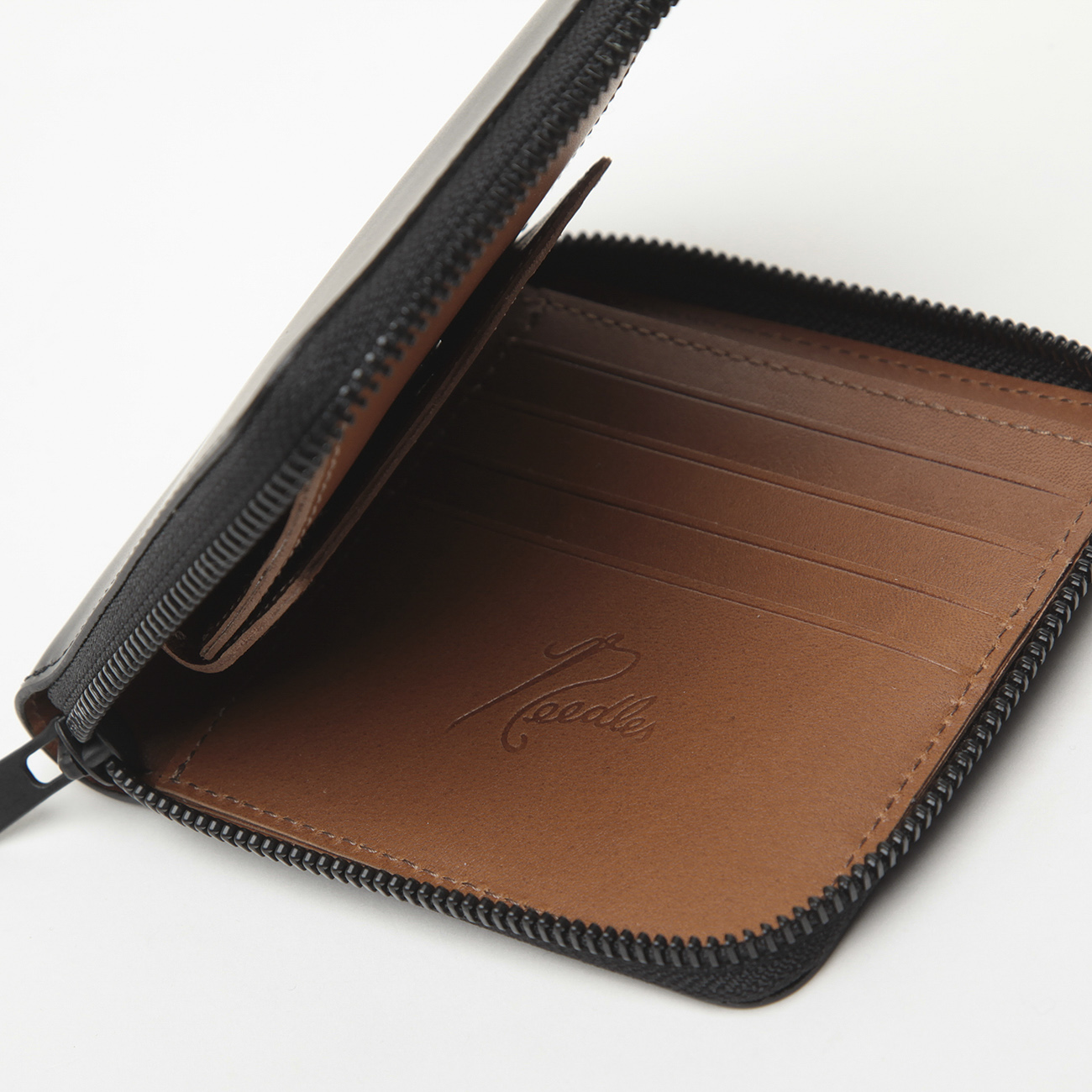 Needles / ニードルズ | Single Wallet - Steer Lthr. - Black | 通販