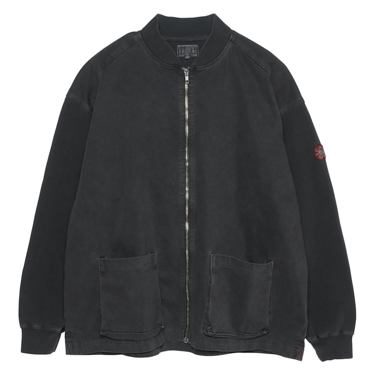 C.E / シーイー | SWEAT SLEEVE OVERDYE ZIP JACKET - Black