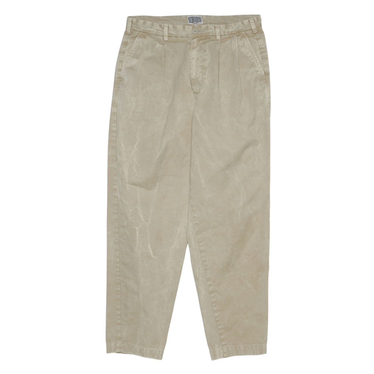 BLEACHED WIDE CHINOS - Beige