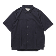 CURLY / カーリー | SEERSUCKER OPEN COLLAR SHIRT - Navy St.