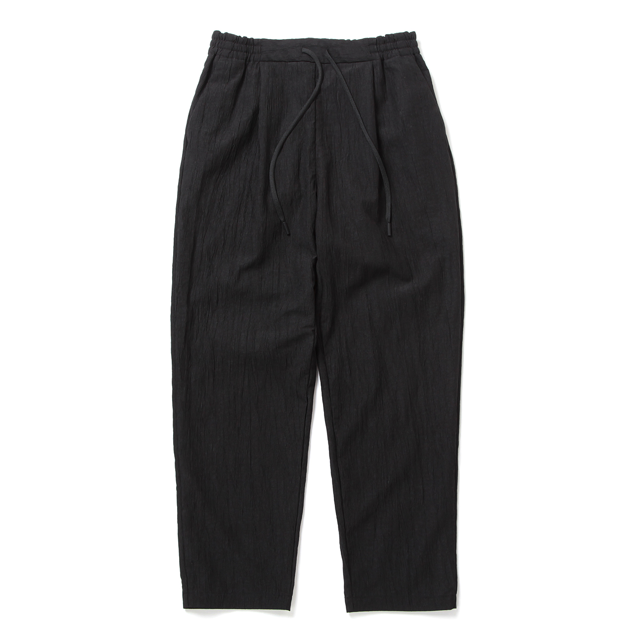 CURLY / カーリー | 1TUCK TAPERED EZ PANTS wrinkle - Black | 通販