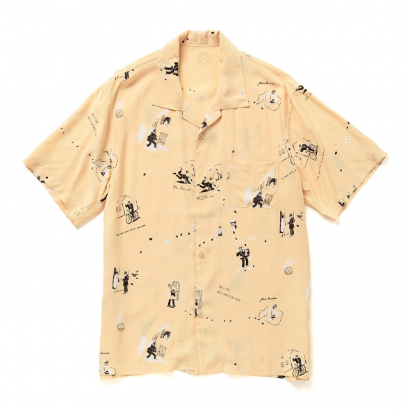 porter classic アロハシャツ イエロー Porter Classic (ポータークラシック) ALOHA LONG SHIRT FRENCH