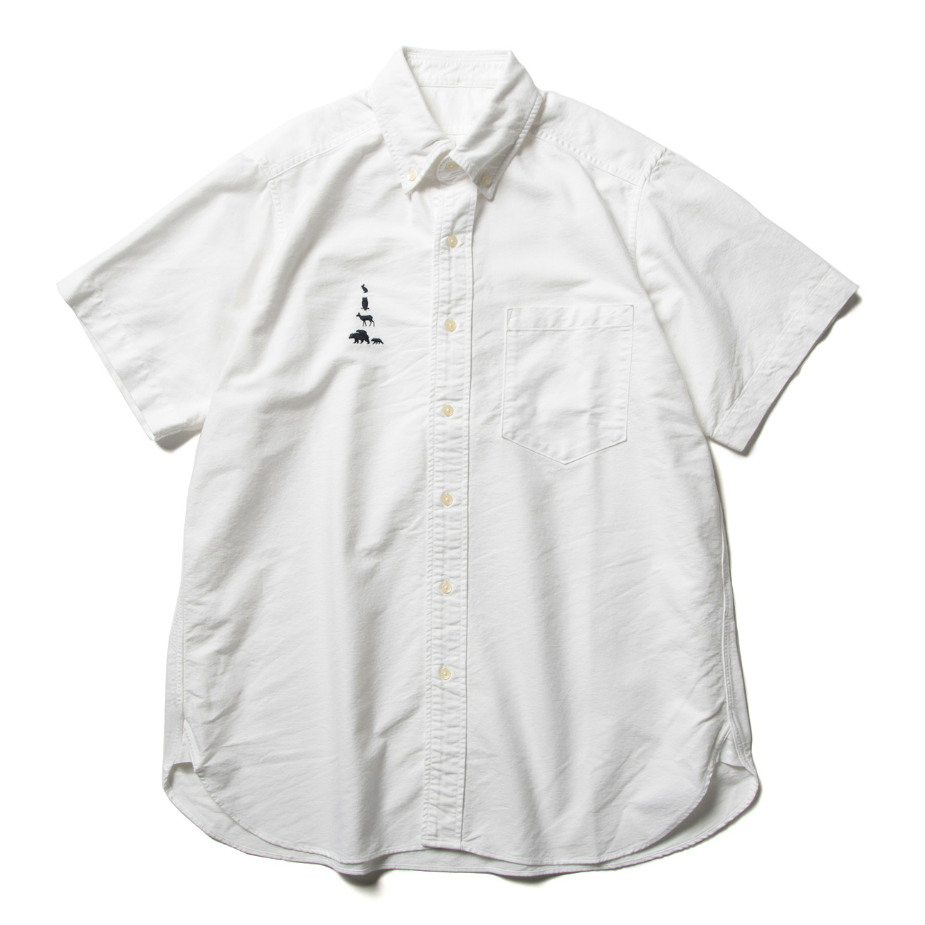 S/S Big B.D. Shirt - 動物刺繍 / OX - White