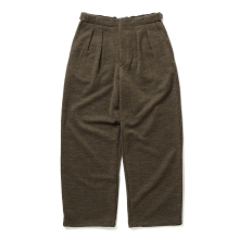 CURLY / カーリー | STRAIGHT SILHOUETTE TAB PANTS  tweed - Moss Green