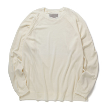 CURLY / カーリー | SOFT WOOL KNIT-SAWN PULLOVER - White
