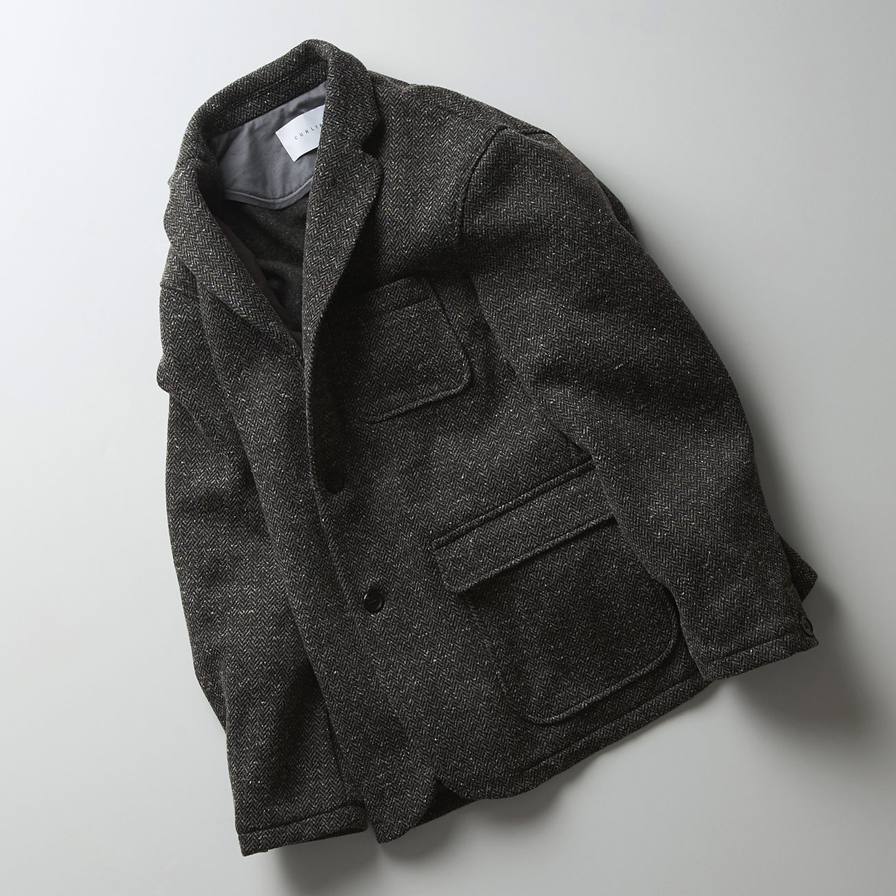CURLY &frasl; カーリー | BLEECKER 2B JACKET Herringbone - Black Hb