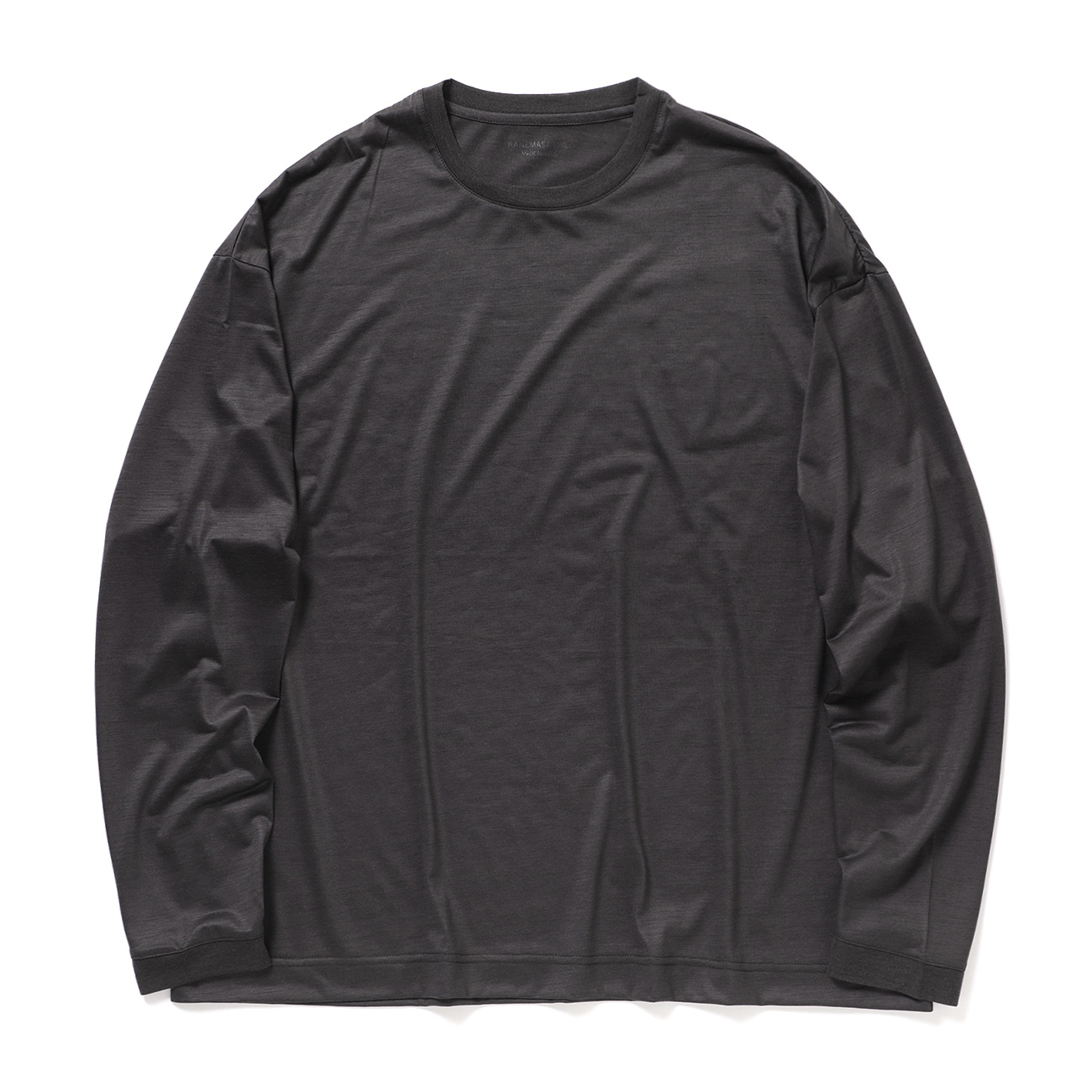 KANEMASA PHIL. / カネマサフィル | 36G Wool LS Tee - Charcoal