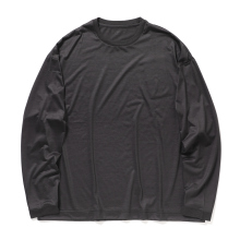 KANEMASA PHIL. / カネマサフィル | 36G Wool LS Tee - Charcoal