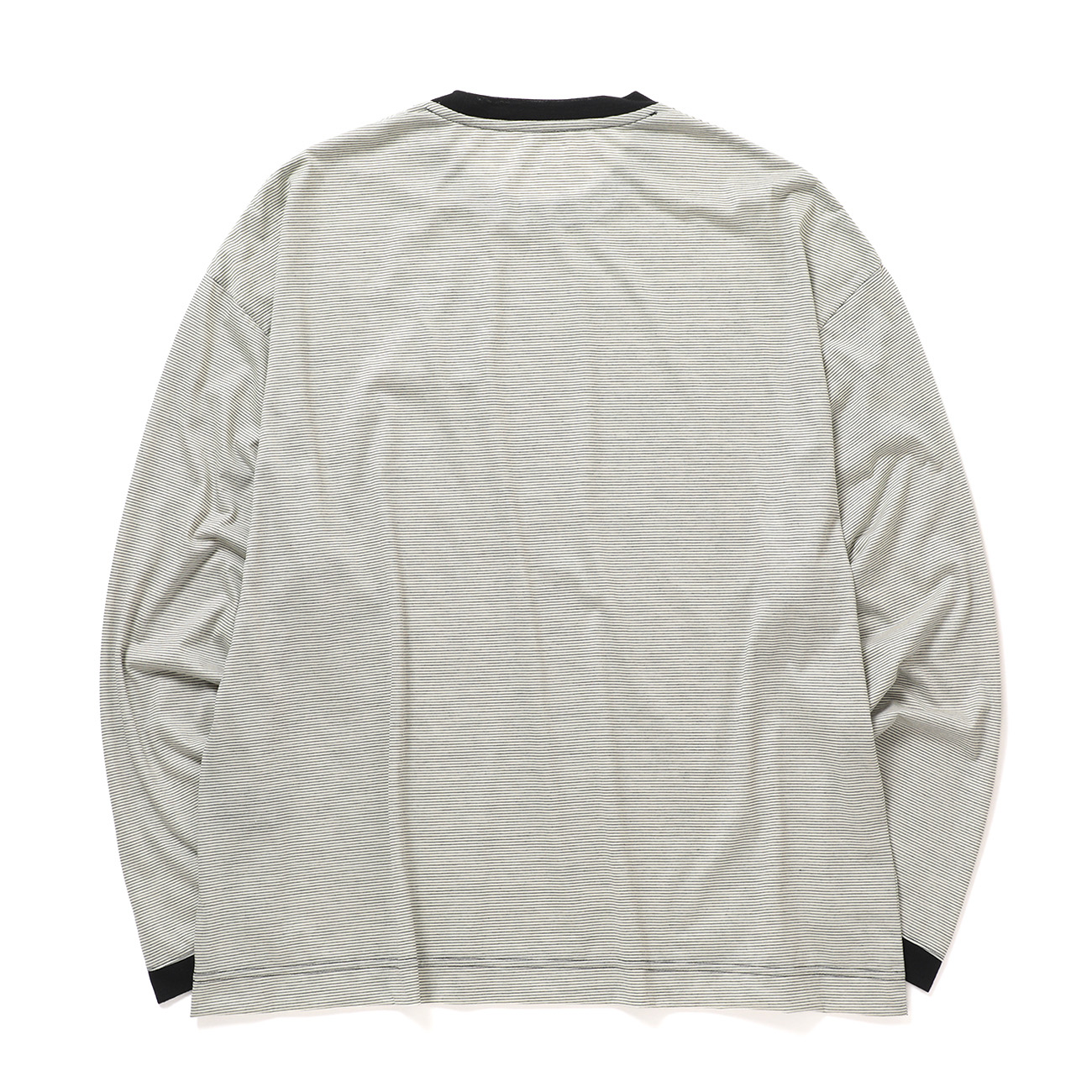 KANEMASA PHIL. / カネマサフィル | 32G Wool Stripe LS Tee - Beige