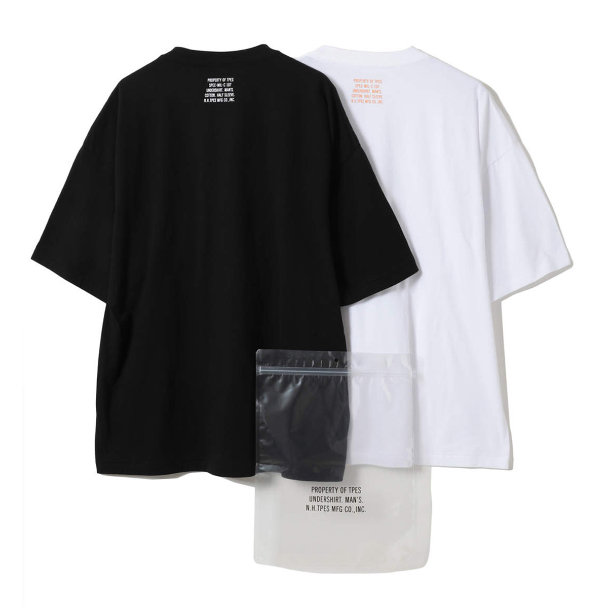 9241-CS54-034-pieces 2PACK T-SHIRT - Black / White