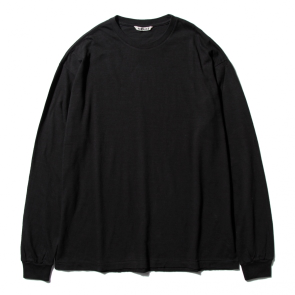 AURALEE / オーラリー | SEAMLESS L/S TEE (メンズ) - Black | 通販