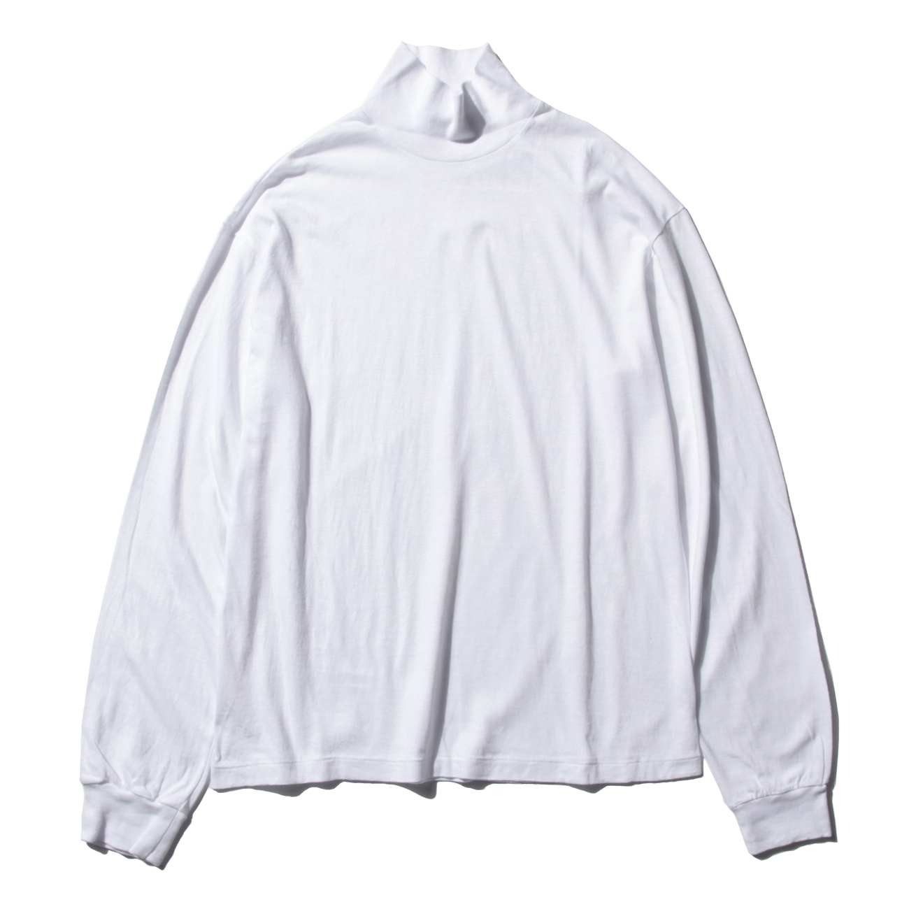 AURALEE / オーラリー | SEAMLESS HI NECK L/S TEE (メンズ) - White 