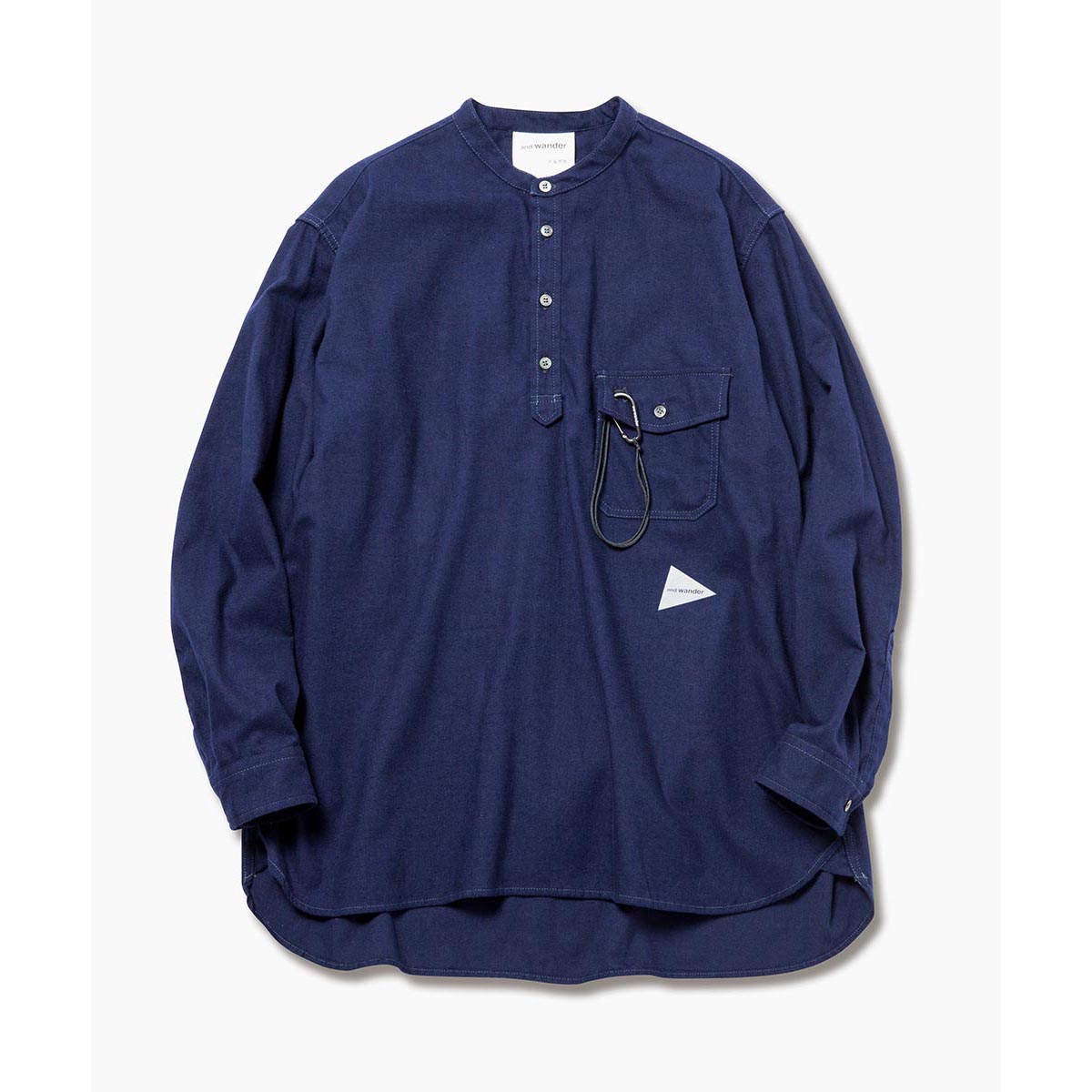 and wander / アンドワンダー | thermo nell stand collar shirt (M 