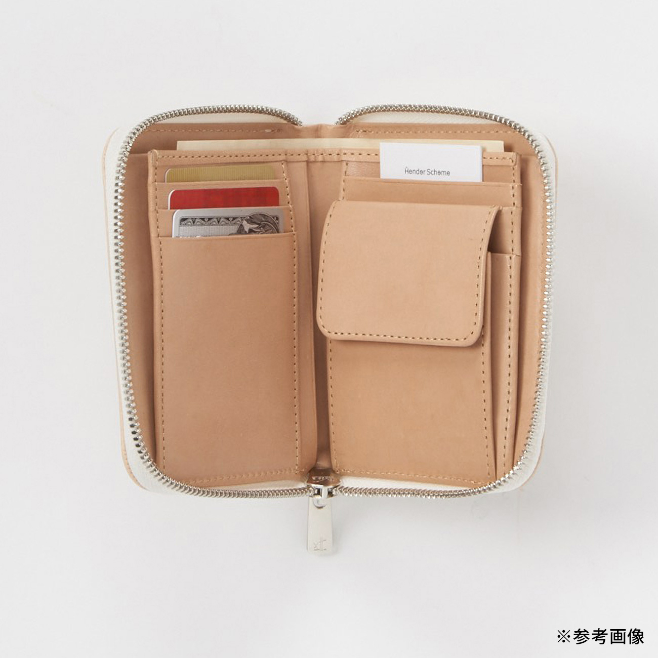 square zip purse - Natural