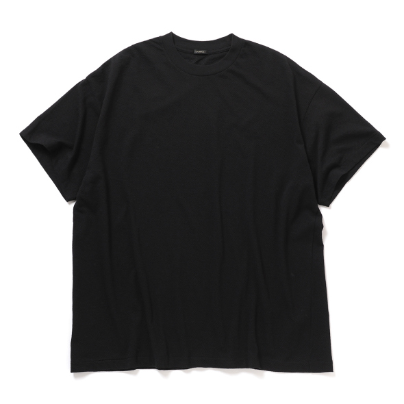 COMOLI / コモリ | コットンメッシュ 半袖Tシャツ - Black | 通販