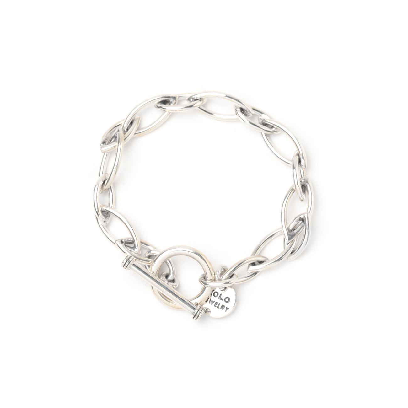 Sharp link bracelet - 7mm - Silver 925