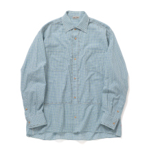 MAATEE&SONS / マーティーアンドサンズ | GUPTA EMBROIDARY - Blue Green Check