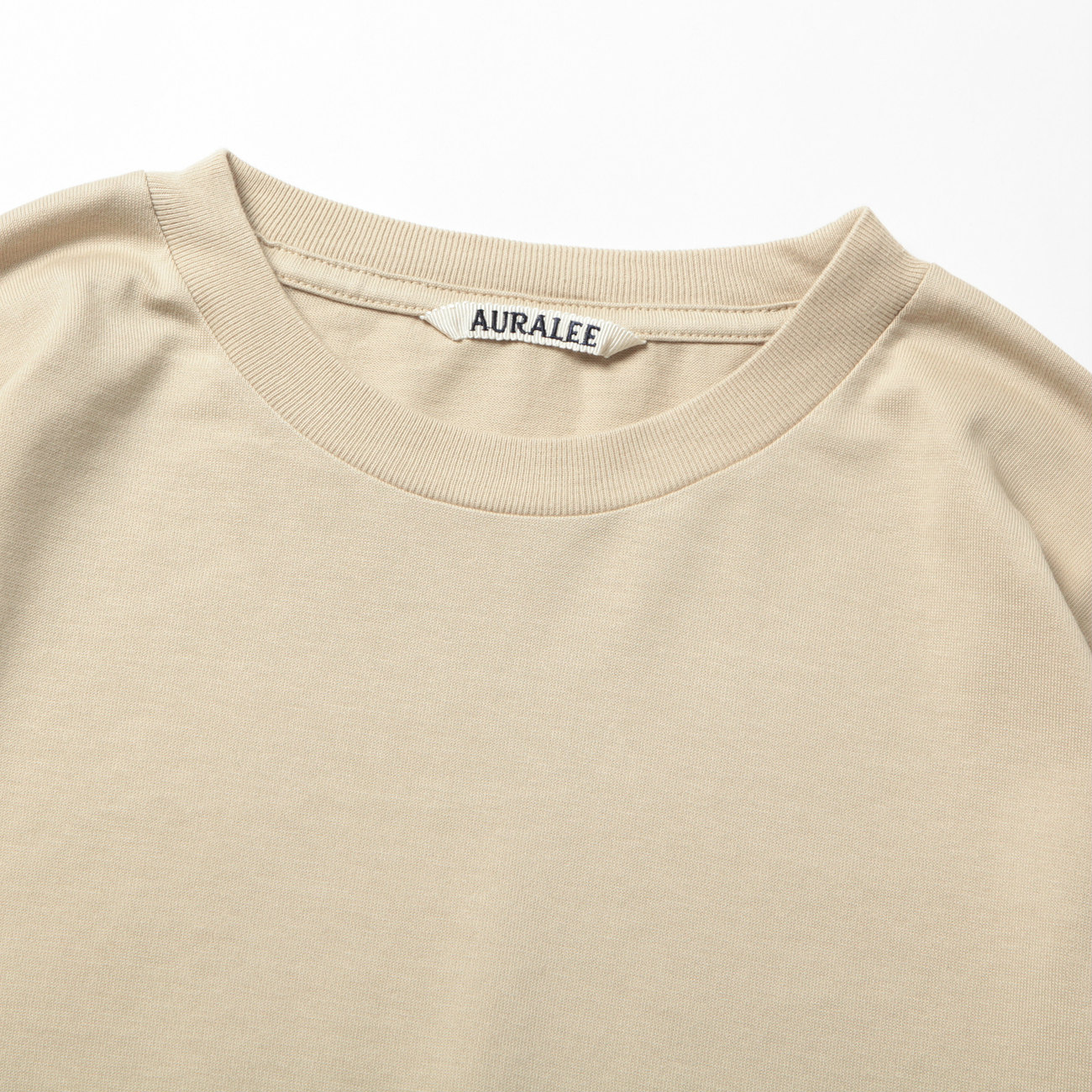 AURALEE / オーラリー | LUSTER PLAITING L/S TEE (メンズ) - Beige 