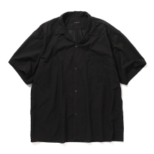 COMOLI / コモリ | KHADIコットン 半袖オープンカラーシャツ - Black