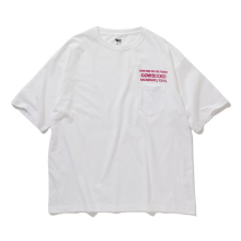 COW BOOKS / カウブックス | Book Vendor Pocket T-shirt (Logo) - White × Pink