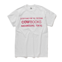 COW BOOKS / カウブックス | Book Vendor T-shirt (Logo) - White × Pink