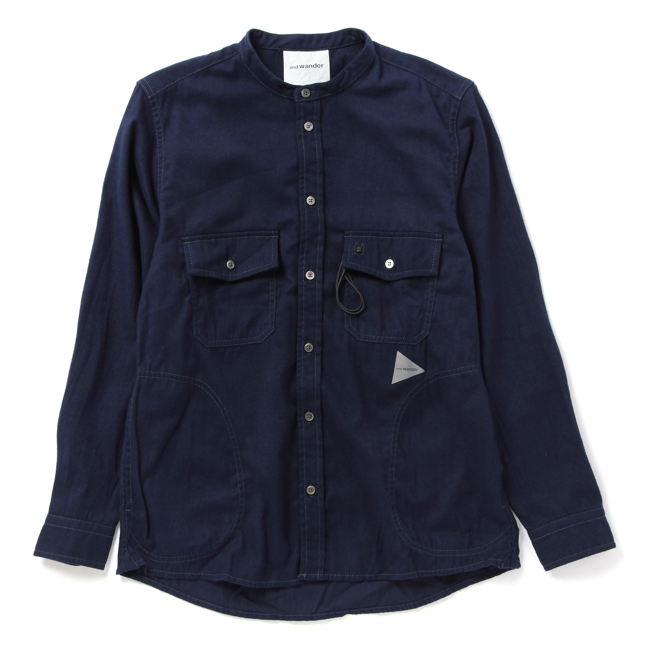 and wander / アンドワンダー | thermo nell stand collar shirt (M 