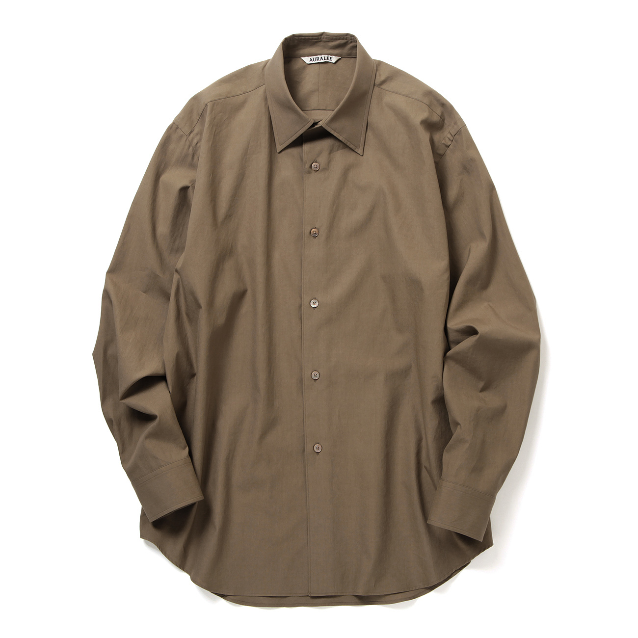 AURALEE / オーラリー | WASHED FINX TWILL SHIRT (メンズ) - Brown