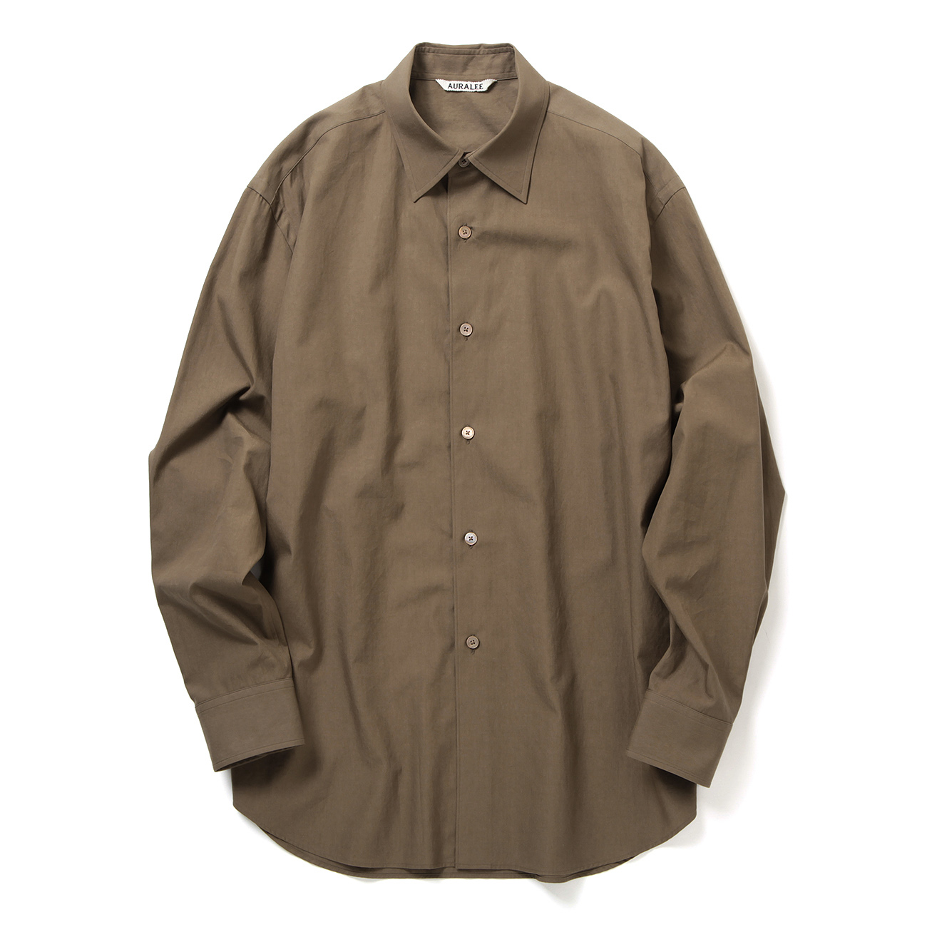 WASHED FINX TWILL SHIRT (レディース) - Brown