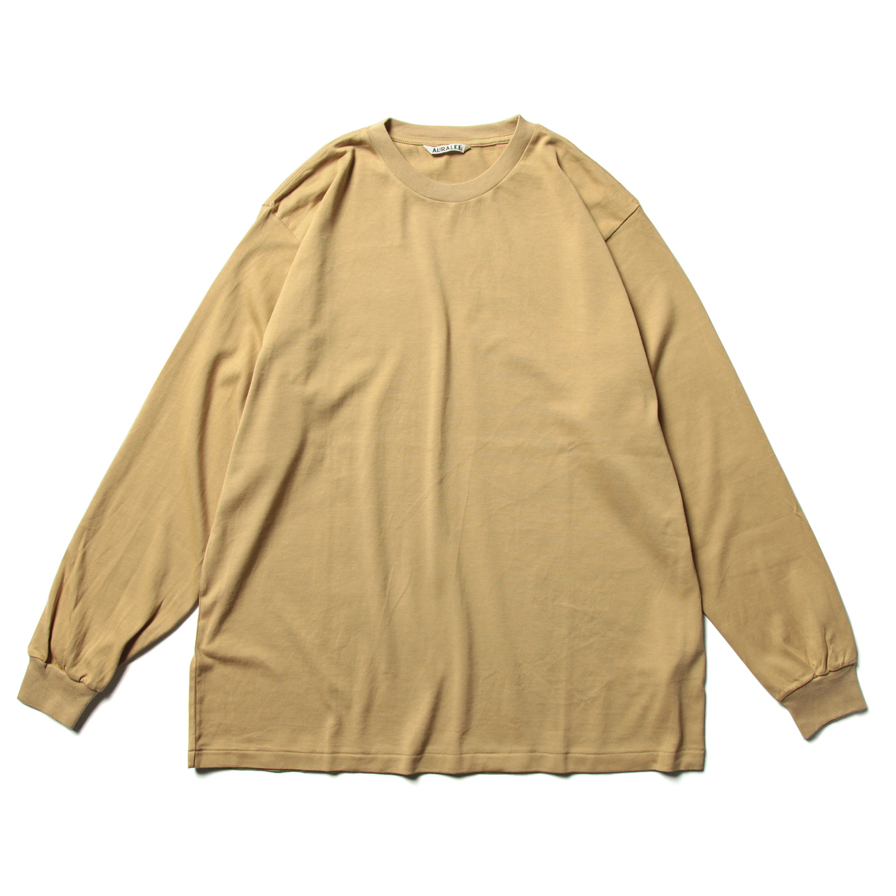 AURALEE / オーラリー | LUSTER PLAITING L/S TEE (メンズ) - Beige