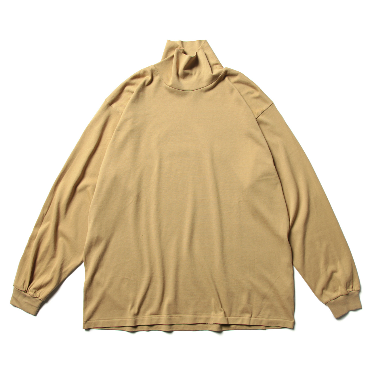 AURALEE / オーラリー | LUSTER PLAITING HI NECK L/S TEE - Beige