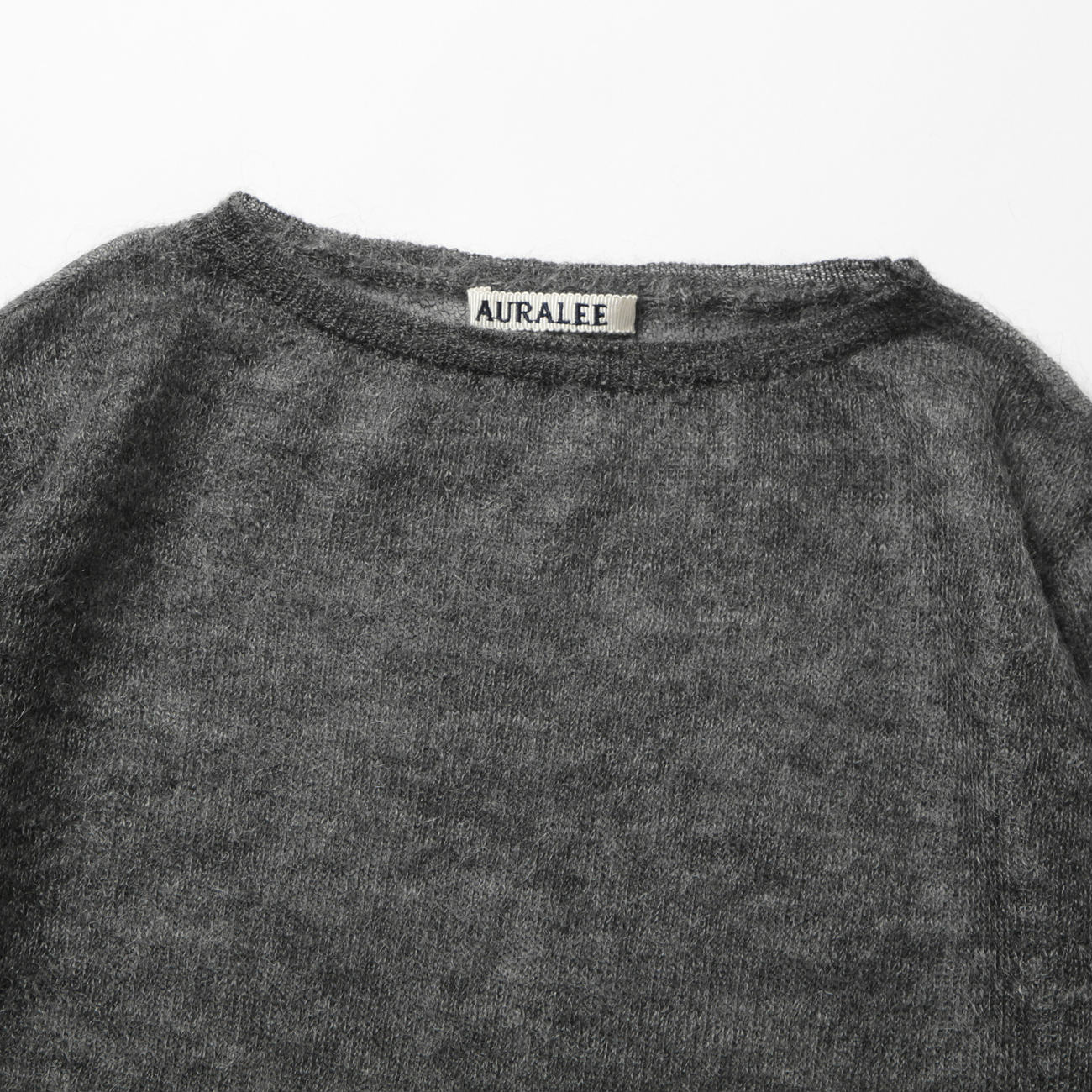 AURALEE / オーラリー | KID MOHAIR SHEER KNIT BOAT NECK P/O