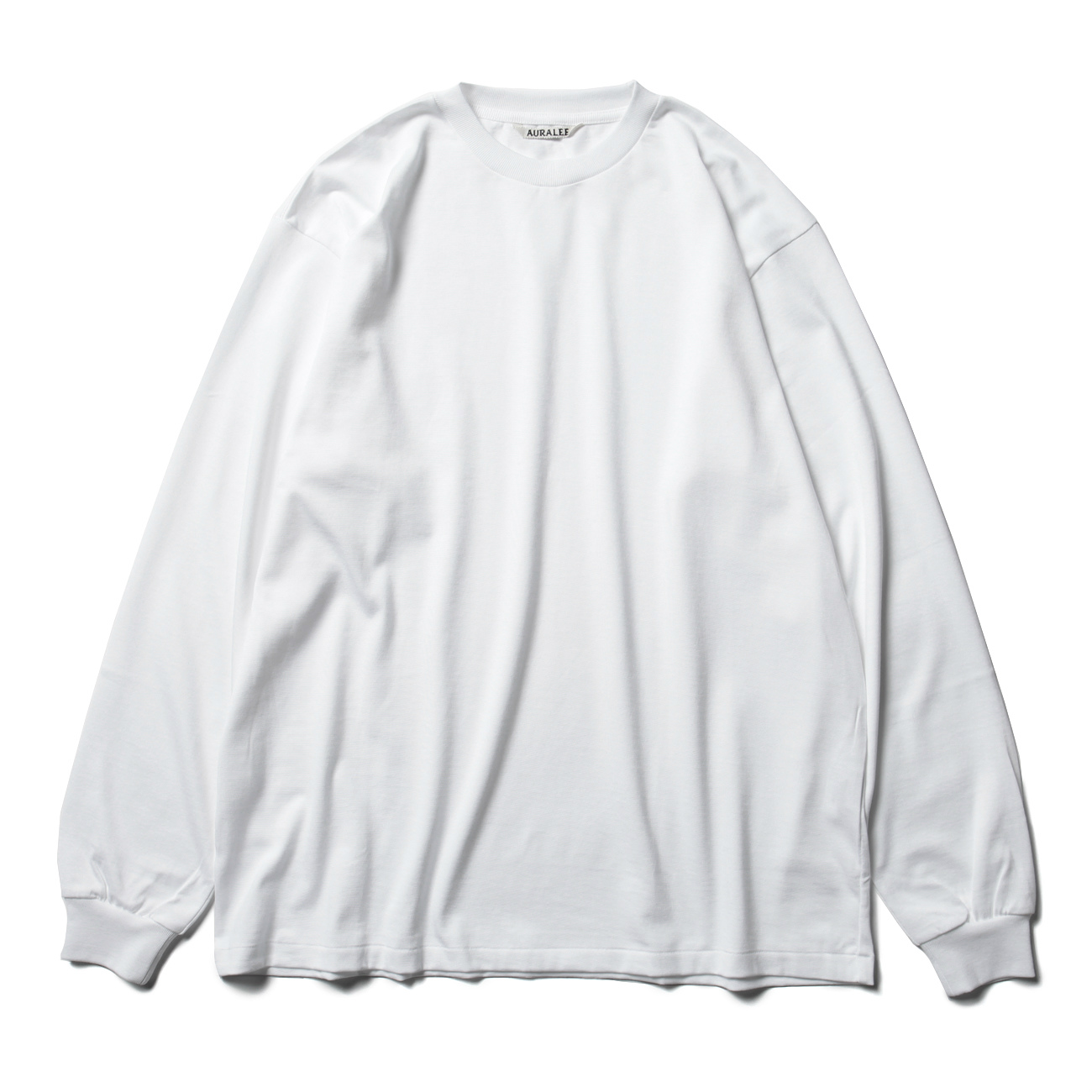AURALEE / オーラリー | LUSTER PLAITING L/S TEE (メンズ) - White