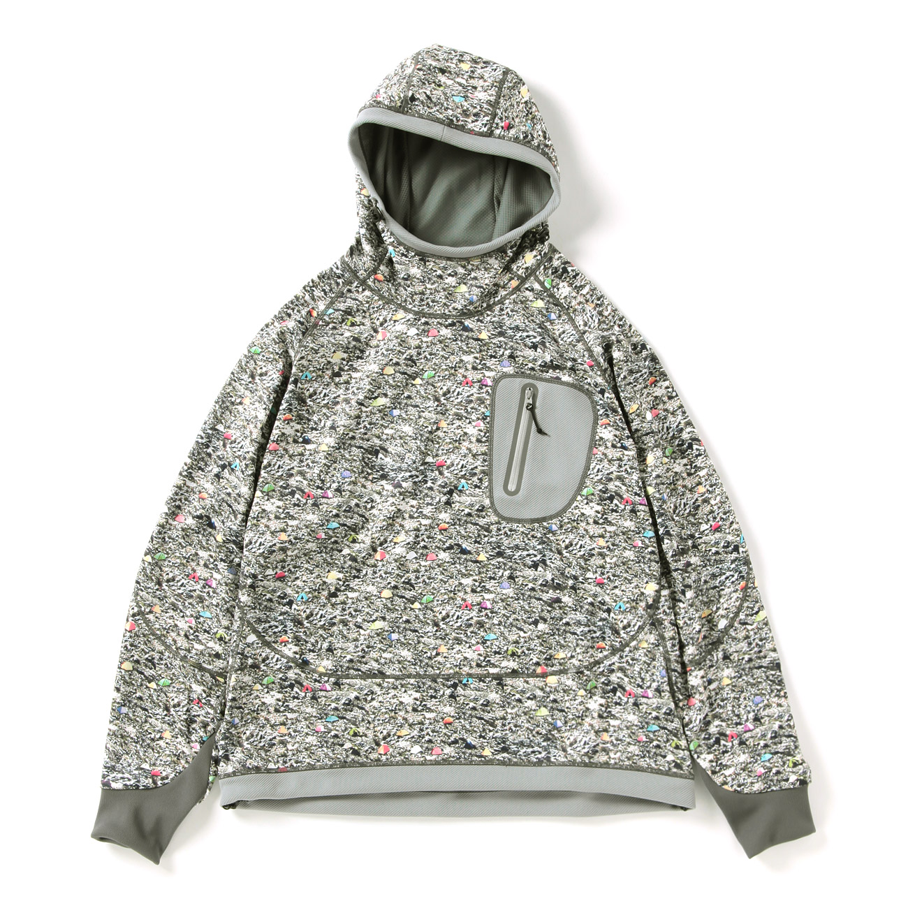 and wander / アンドワンダー | tent printed back nap raising hoodie