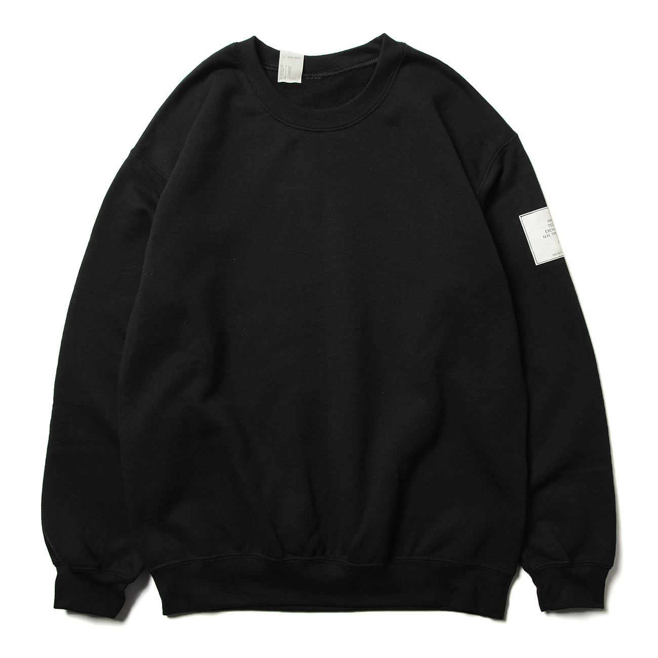 9222-CS81-pieces CREWNECK SWEARTSHIRT - Black