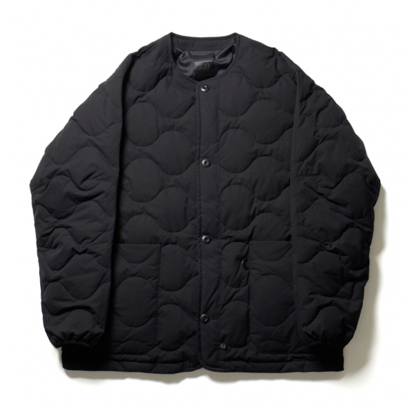 TECH QUILT DOWN LINER CARDIGAN - Black