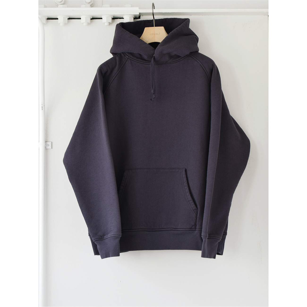 COMOLI コモリ 21AW コットン吊裏毛パーカー FADE NAVY 2