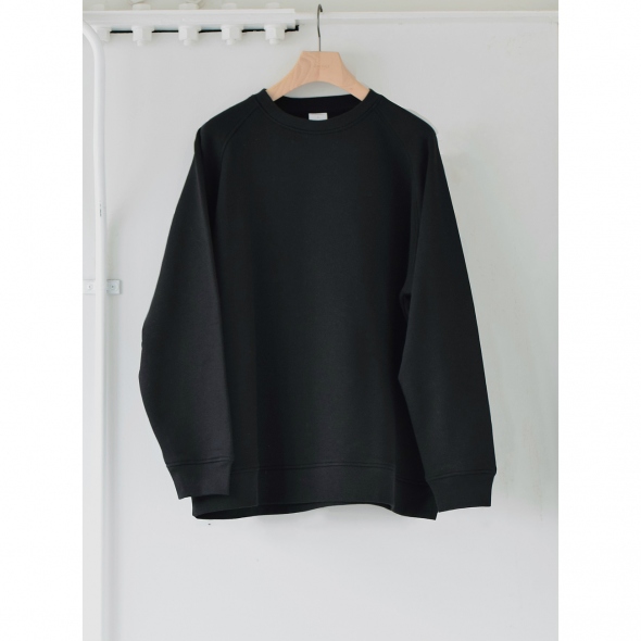 COMOLI / コモリ | コットン吊裏毛 クルーネック - Black | 通販