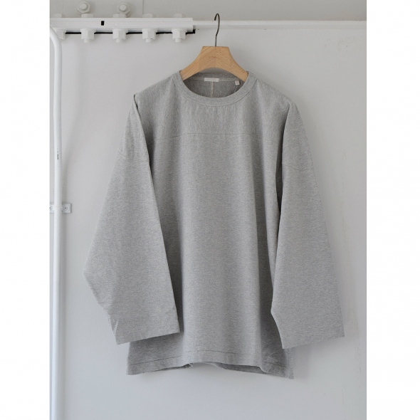 COMOLI / コモリ | フットボール Tシャツ - Heather Gray | 通販