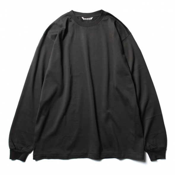 AURALEE / オーラリー | LUSTER PLAITING L/S TEE (メンズ) - Ink