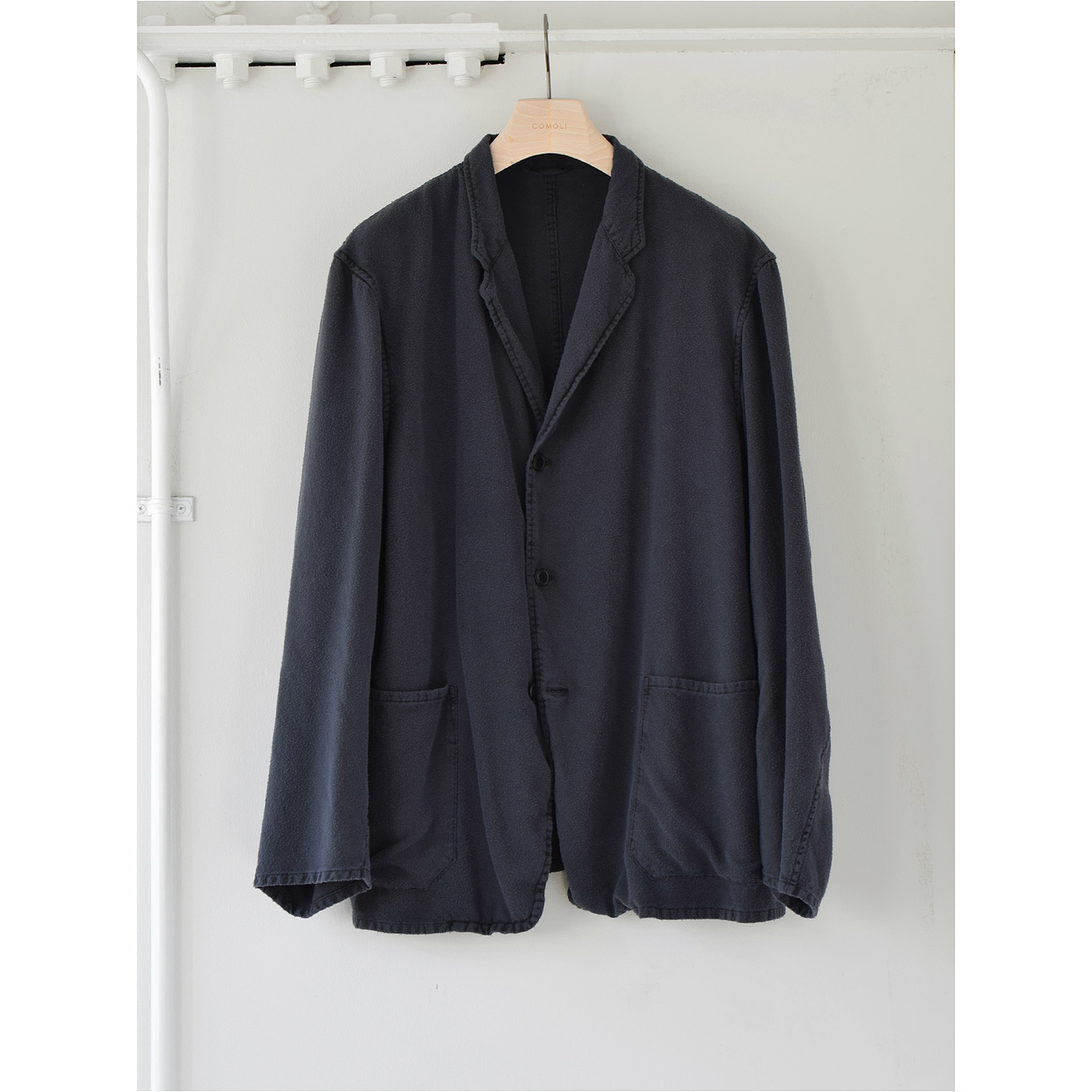 COMOLI / コモリ | シルクネル ジャケット - Fade Navy | 通販 - 正規