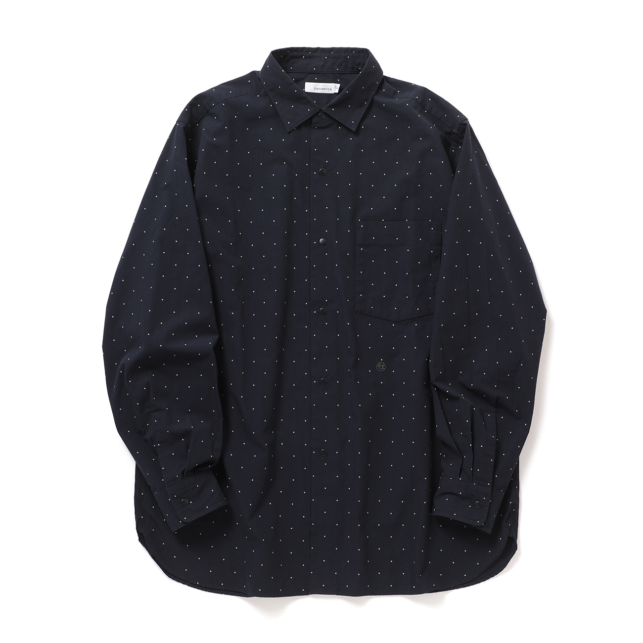 nanamica / ナナミカ | Regular Collar Dot Wind Shirt - Navy | 通販