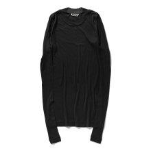 AURALEE / オーラリー | SUPER HIGH GAUGE SHEER RIB L/S TEE (レディース) - Black