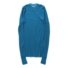 AURALEE / オーラリー | SUPER HIGH GAUGE SHEER RIB L/S TEE (レディース) - Blue